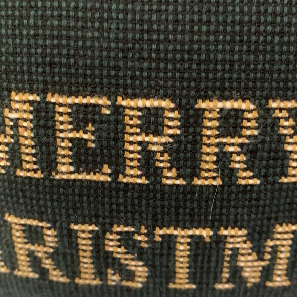 Christmas  Merry Christmas / Wreath Double Sided Tapestry Door Knob Pillow Small - Picture 4 of 6